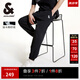 杰克·瓊斯（JACK&JONES）衣服男裝褲子男夏季束腳褲運(yùn)動(dòng)褲寬松衛(wèi)褲休閑卡通刺繡微彈男褲 E40黑色 33 180