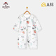 班杰威爾嬰兒衣服夏季薄款寶寶連體衣純棉無骨哈衣爬服睡衣空調(diào)衫 夏季長袖小熊貓 親膚透氣不悶汗 59cm