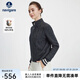 Navigare意大利小帆船寬松羊毛衫女士秋冬半開領(lǐng)時(shí)尚毛衣休閑通勤針織衫女 太空巖灰 L
