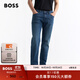 BOSS博斯男士Maine 藍色柔軟丹寧牛仔褲 417-深藍色 L （3432）