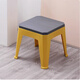卡蘇北歐加厚塑料小矮凳子沐浴室防滑家用客廳換鞋方凳洗澡小板凳 雙色矮凳-楓葉黃【高30cm】 加厚承重300斤
