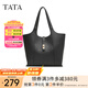 他她（TATA）大容量黑色托特包女包包通勤單肩包手提包水桶大包25新款 黑色 F