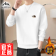 THE URBAN NICE官方品牌衛(wèi)衣男春秋季2025新款刺繡圓領(lǐng)長袖衛(wèi)衣寬松秋冬男士外套 雪白色&加絨款 L 碼【建議120-135斤】-圓領(lǐng)