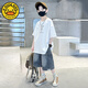 G.DUCK HELLO男童夏裝2025新款酷帥炸街 白色 120 cm