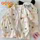 香蜜閨秀（GOSO）【涼感型】凱蒂貓睡衣三件套夏季短袖短褲長褲卡通女士家居服外穿 3301-可愛貓咪 3件套 M （建議80-100斤/7天預(yù)售）