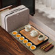 琦軒源汝窯旅行茶具套裝便攜式戶(hù)外露營(yíng)喝茶裝備隨身茶壺帶茶盤(pán)中秋禮品