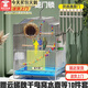 貝尼豆鳥籠 鸚鵡籠大號籠子鴿子籠相思鳥牡丹文鳥鳥別墅八哥鳥籠 電鍍銀高配高56x長33x31含10件套