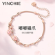 銀千惠925銀貓爪手鏈女士時(shí)尚飾品簡(jiǎn)約轉(zhuǎn)運(yùn)珠紀(jì)念情人節(jié)生日禮物送女友 雙層貓爪手鏈+琺瑯工藝+七倉(cāng)配送/當(dāng)次日達(dá) 生日/紀(jì)念日禮物