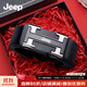 JEEPJeep吉普皮帶真皮無(wú)牙內穿式男士腰帶自動(dòng)扣商務(wù)褲帶禮物送男友