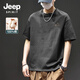 JEEP SPIRIT吉普純棉男士短袖t恤夏季山系復(fù)古休閑男款半袖220G重磅寬松體恤