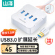 山澤USB3.0分線(xiàn)器 高速4口拓展塢 USB集線(xiàn)器HUB擴(kuò)展塢 筆記本一拖四多口轉(zhuǎn)換轉(zhuǎn)接頭延長(zhǎng)線(xiàn)1.5米HUB01