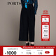 PORTS寶姿秋冬新品時(shí)尚優(yōu)雅簡(jiǎn)約闊腿褲LM9P074NWF061 丈青 M (6)