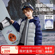 ASK JUNIOR兒童輕薄羽絨服男女童秋冬90%絨無(wú)膽中大童寶寶 藏青色 160 