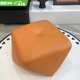 顧恩家用客廳茶幾沙發(fā)踏凳門口換鞋凳臥室衣帽間矮凳坐墩創(chuàng)意皮面凳 橘色加厚八角凳