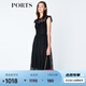 PORTS寶姿商場同款連衣裙 新品女裝優(yōu)雅蕾絲拼接修身連衣裙 黑色 M (6)