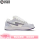 百麗踏面包鞋原創(chuàng)復古閃電板鞋女潮小眾百搭耐磨休閑鞋子 紫灰色（順豐包郵）（順豐包郵） 40