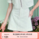 糖力【商場(chǎng)同款】春秋新款鏤空繡花半身裙女高腰顯瘦A字裙短裙 白色 S