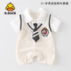 G.DUCK KIDS小黃鴨嬰幼兒夏季短袖連體衣寶寶夏裝紳士學(xué)院風(fēng)假兩件哈衣外出服 衣服（優(yōu)質(zhì)版） 73cm