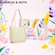 CHARLES&KEITH25夏新品大容量通勤單肩托特包子母包七夕禮物CK2-30782647 Butter Yellow奶油黃色 M