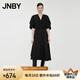 JNBY/江南布衣春夏連衣裙女棉質(zhì)氣質(zhì)優(yōu)雅V領(lǐng)短袖浪漫OL風(fēng)5O5G15700 001/本黑 M