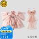 G.DUCKKIDS公主裙女童連衣裙夏季新款洛麗塔兒童裙子中國風(fēng)漢服女孩生日禮服 粉色 120 （建議身高110cm  6-7歲）c