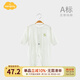 Aengbay昂貝 寶寶連體衣夏睡衣新生兒哈衣空調(diào)服女長(zhǎng)袖薄款透氣純棉夏裝 仙人掌綠 80cm