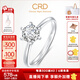 CRD克徠帝【現貨閃發(fā)】傳承鉆戒六爪結婚鉆石戒指女婚戒結婚求婚 傳承【G0831B】 【臻選】50分F-G色SI