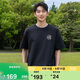 VANS范斯官方 男女情侶短袖T恤燒烤BBQ飛豬印花 黑色  L