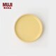 無印良品 MUJI 炻瓷 多用小碟 餐具 可做杯蓋杯墊餐具 杯蓋備菜盤減脂餐盤 淺黃色 口徑96mm