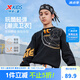 特步童裝兒童衛(wèi)衣男童通碼親膚塑形套頭衛(wèi)衣保暖鎖溫街潮圓領(lǐng)套頭衛(wèi)衣 純正黑 170cm