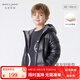 MARC&JANIE【超輕加厚】馬克珍妮寶寶冬裝男女童羽絨服 兒童羽絨外套213682 黑色 120 6T