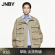 JNBY/江南布衣春秋夾克立領工裝外套女混紡寬松抽繩通勤5O8610190 269/綠卡其 M