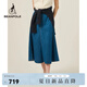 beanpole【新品】濱波 2025春夏女士復(fù)古韓系穿搭全棉A字牛仔裙 藍(lán)色 XS 155/62A 025