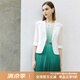 顏域（YANYEE）修身小西裝外套女2024新款夏季通勤職業(yè)氣質(zhì)短款薄款女士西服 白色 L/40