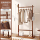 棲音閣實(shí)木掛衣架落地臥室家用衣帽架中式房間小型簡(jiǎn)易床邊掛衣服的架子