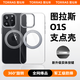圖拉斯（TORRAS）O1S支點(diǎn)殼【相機(jī)按鍵全包】適用蘋果16promax手機(jī)殼iphone16promax保護(hù)套防摔磁吸充電支架殼 透明