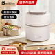 KOKUUN日本品牌304不銹鋼保溫飯盒家用便攜大容量飯桶學(xué)生上班族提鍋 典雅白小號(hào)提鍋