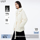 LILY冬新款女裝保暖鵝絨時(shí)尚通勤款西裝式羽絨服外套小個(gè)子女 612奶白 S