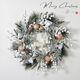 結盟者圣誕節圣誕花環(huán)裝飾品裝飾櫥窗藤條圣誕樹(shù)掛件掛飾場(chǎng)景布置門(mén)掛 植絨小鹿花環(huán)G款