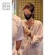 美洋（MEIYANG）佛系襯衫私服款氣質(zhì)V領(lǐng)輕薄微透寬松拼接長袖上衣時(shí)尚氣質(zhì)上衣女 白色 S