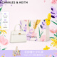 CHARLES&KEITH金屬扣帶手提單肩媽媽包凱莉包包女包生日七夕禮物CK2-50160102 Cream奶白色 M