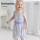 DOMIAMIA嬰兒連體衣吊帶哈衣夏季薄款純棉男女寶寶衣服外出可愛(ài)短爬夏裝 蔓花密語(yǔ) 80cm
