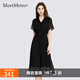 MeetMetro瑪依爾黑色雪紡連衣裙女2025夏季新款飄帶領(lǐng)輕熟風(fēng)裙子 黑色【現(xiàn)貨閃電發(fā)】 L