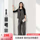 梵希蔓花灰色老錢風(fēng)套裝女2025春季新款無袖馬甲上衣闊腿褲兩件套 A0530 花灰色 XL