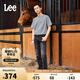 Lee25春夏新品723修身中腰直筒輕薄黑灰色男牛仔褲涼涼褲 黑灰色 32 