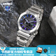 卡西歐（CASIO）【七夕禮物】男表G-SHOCK東京暮色小方塊金銀磚太陽能運(yùn)動(dòng)電子表 GM-B2100PC-1APRT新一代炫彩銀鋼