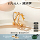 翡拉拉（fellala）甜心系列皇冠戒指水鉆琺瑯配飾時尚潮流指環(huán)戒指女禮物送女友 M碼