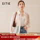 愛特愛（EITIE）清爽網(wǎng)紗薄透防曬襯衫寬松顯瘦百搭2025夏季新款小衫襯衣B2509606 杏仁白12 L (165)
