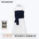 ANN ANDELMAN官方直營(yíng)2025新款白色無(wú)袖中長(zhǎng)款拼接毛織抹胸連衣裙 白色 XS