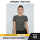 UR2025秋季新款女裝時(shí)尚修身褶皺收腰圓領(lǐng)短袖T恤UWM450063 冷灰 S